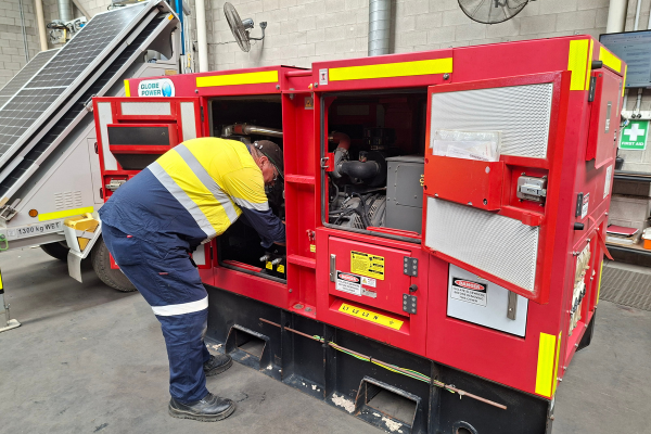 Generators Australia Technician servicing equipment