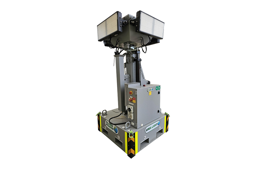 GP360L LED area light tower deployed on site at night